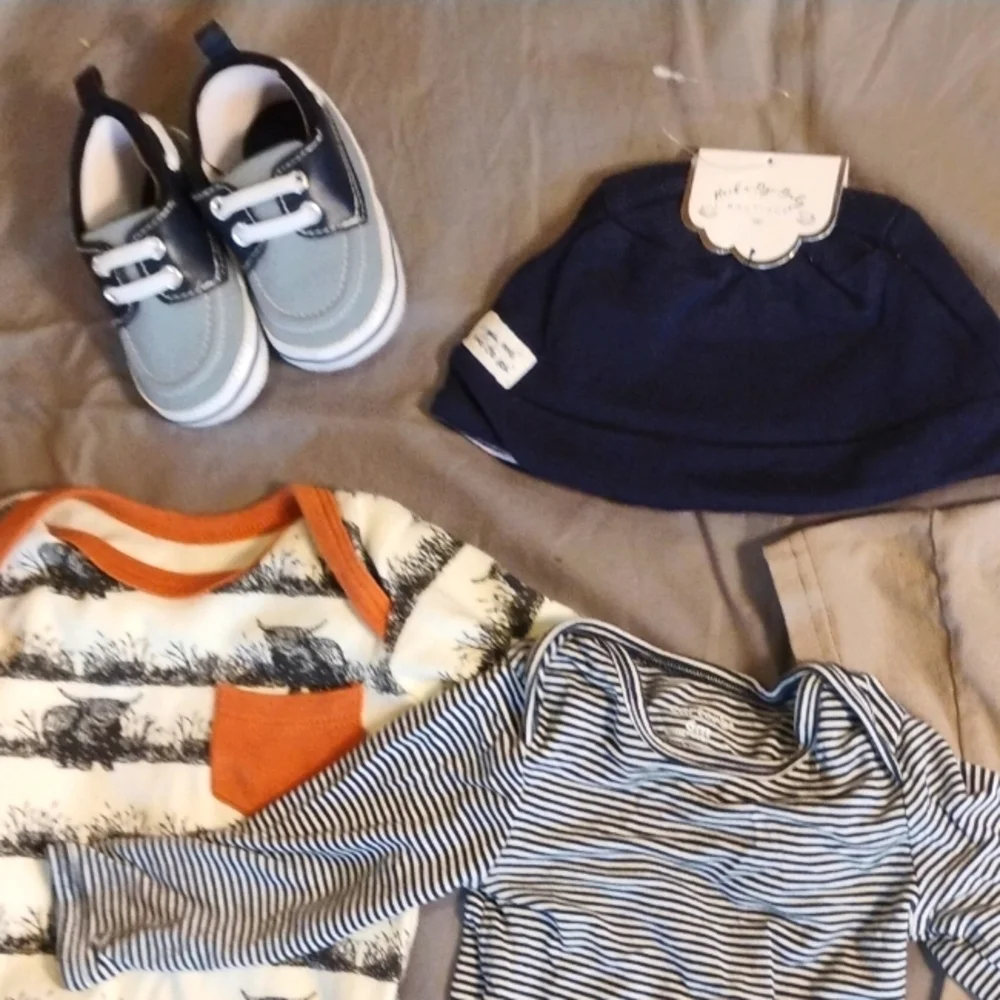 Baby Boy Bundle 0–6M | Carter’s + Boutique + NWT Items. C​​